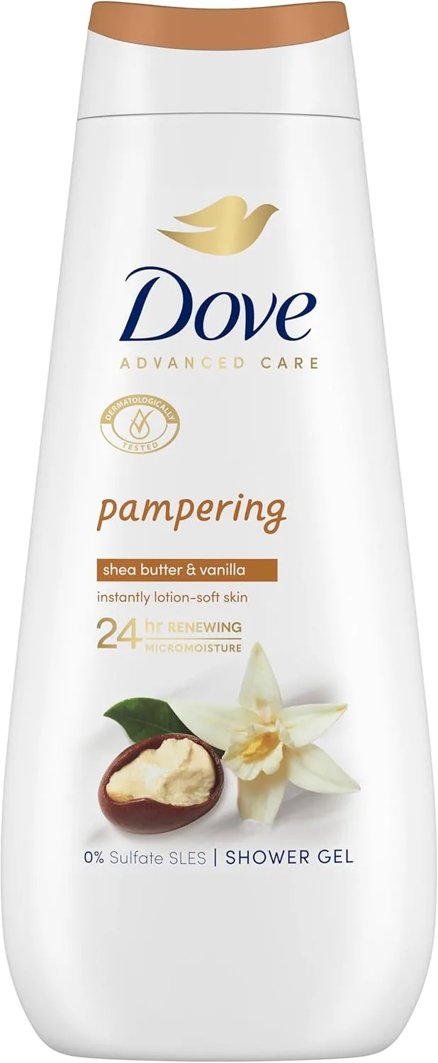 Dove ▫️ Gel de Duche Advanced Care Manteiga de Karité e Baunilha, 400ml