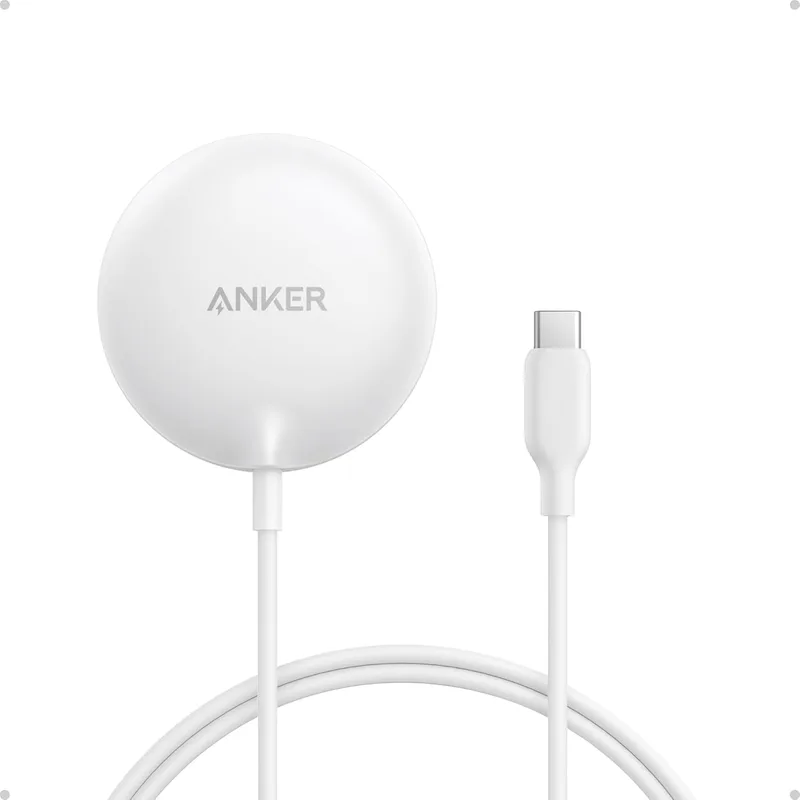 Anker ▫️ Carregador magnético sem fios Zolo para iPhone 15W, certificado Qi2, base de carregamento sem fios compatível com MagSafe, para iPhone 16/15/14 Series, AirPods e outros (adaptador não incluído)