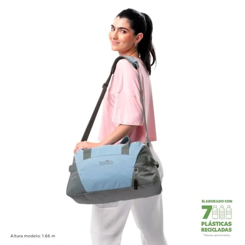 TOTTO ▫️ Saco de desporto, modelo Active Pro S, 40 x 25 x 20 cm, capacidade de 22 L, pega, alça ajustável para o ombro, argolas para cadeado no fecho principal, cor Angel Falls 2