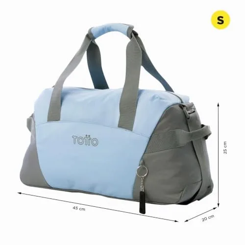 TOTTO ▫️ Saco de desporto, modelo Active Pro S, 40 x 25 x 20 cm, capacidade de 22 L, pega, alça ajustável para o ombro, argolas para cadeado no fecho principal, cor Angel Falls 4