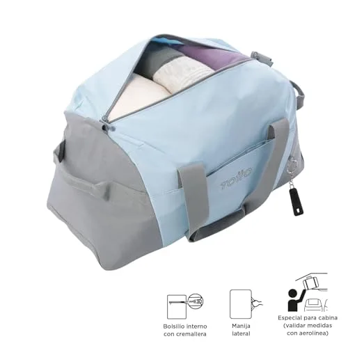 TOTTO ▫️ Saco de desporto, modelo Active Pro S, 40 x 25 x 20 cm, capacidade de 22 L, pega, alça ajustável para o ombro, argolas para cadeado no fecho principal, cor Angel Falls 5