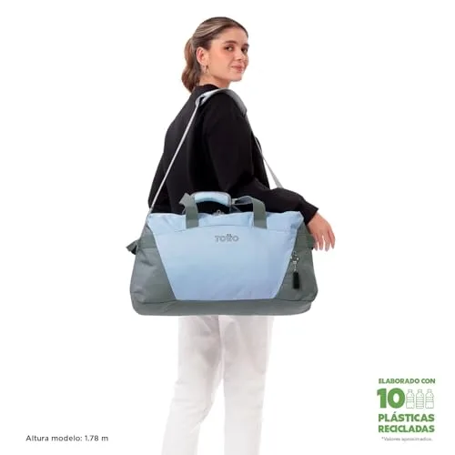 TOTTO ▫️ Saco de desporto, modelo Active Pro M, 64 x 30 x 22 cm, capacidade de 35 L, alça de mão, alça de ombro ajustável, argolas para cadeado no fecho principal, padrão Angel Falls 2