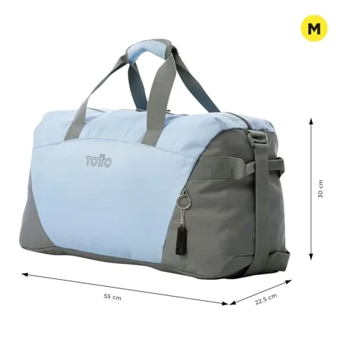 TOTTO ▫️ Saco de desporto, modelo Active Pro M, 64 x 30 x 22 cm, capacidade de 35 L, alça de mão, alça de ombro ajustável, argolas para cadeado no fecho principal, padrão Angel Falls 4