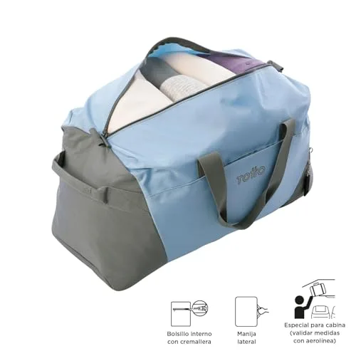 TOTTO ▫️ Saco de desporto, modelo Active Pro M, 64 x 30 x 22 cm, capacidade de 35 L, alça de mão, alça de ombro ajustável, argolas para cadeado no fecho principal, padrão Angel Falls 5