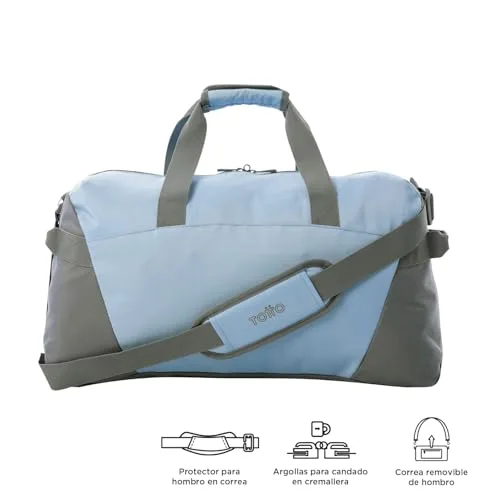 TOTTO ▫️ Saco de desporto, modelo Active Pro M, 64 x 30 x 22 cm, capacidade de 35 L, alça de mão, alça de ombro ajustável, argolas para cadeado no fecho principal, padrão Angel Falls 6