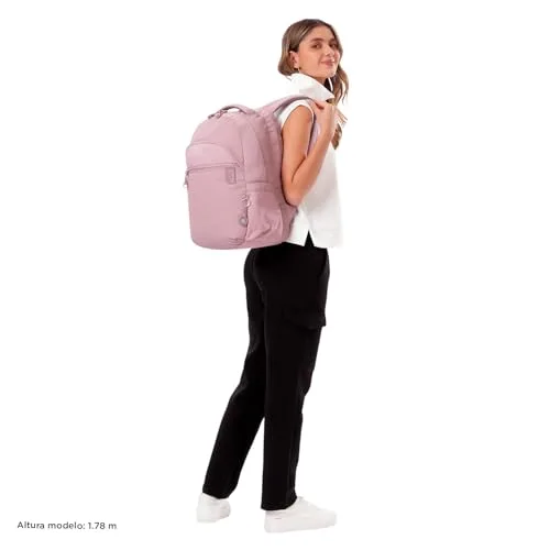 TOTTO ▫️ Mochila para computador portátil de 15,4 polegadas, modelo Steif Ino, capacidade de 21 L, compartimento para tablet de 10", bolso para garrafa, alça para mala, encosto ergonómico, alças em S, cor Keepsake Lilac 2