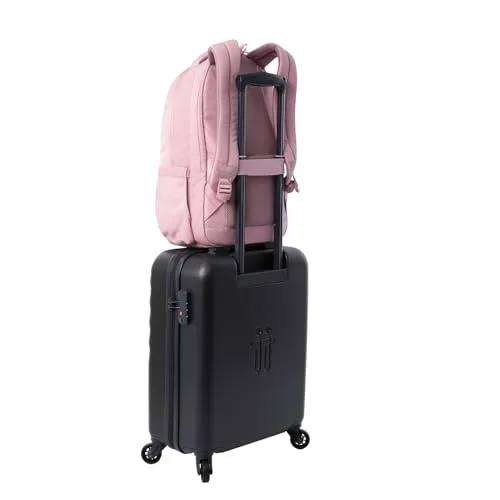 TOTTO ▫️ Mochila para computador portátil de 15,4 polegadas, modelo Steif Ino, capacidade de 21 L, compartimento para tablet de 10", bolso para garrafa, alça para mala, encosto ergonómico, alças em S, cor Keepsake Lilac 7