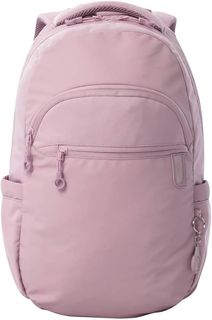 TOTTO ▫️ Mochila para computador portátil de 15,4 polegadas, modelo Steif Ino, capacidade de 21 L, compartimento para tablet de 10", bolso para garrafa, alça para mala, encosto ergonómico, alças em S, cor Keepsake Lilac