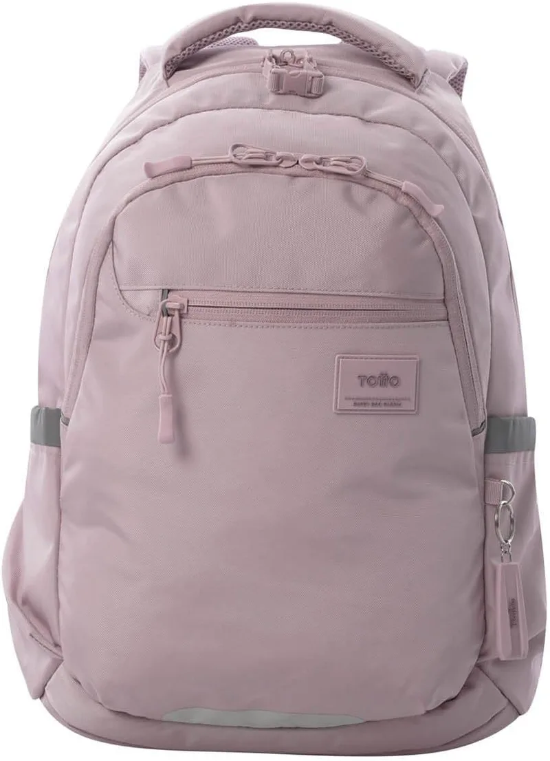 TOTTO ▫️ Mochila para computador portátil de 14 polegadas, modelo Misisipi, capacidade de 21 L, compartimento para tablet de 10", bolsos para garrafa, bolso secreto, painel traseiro ergonómico, alças em S, cor Keepsake Lilac