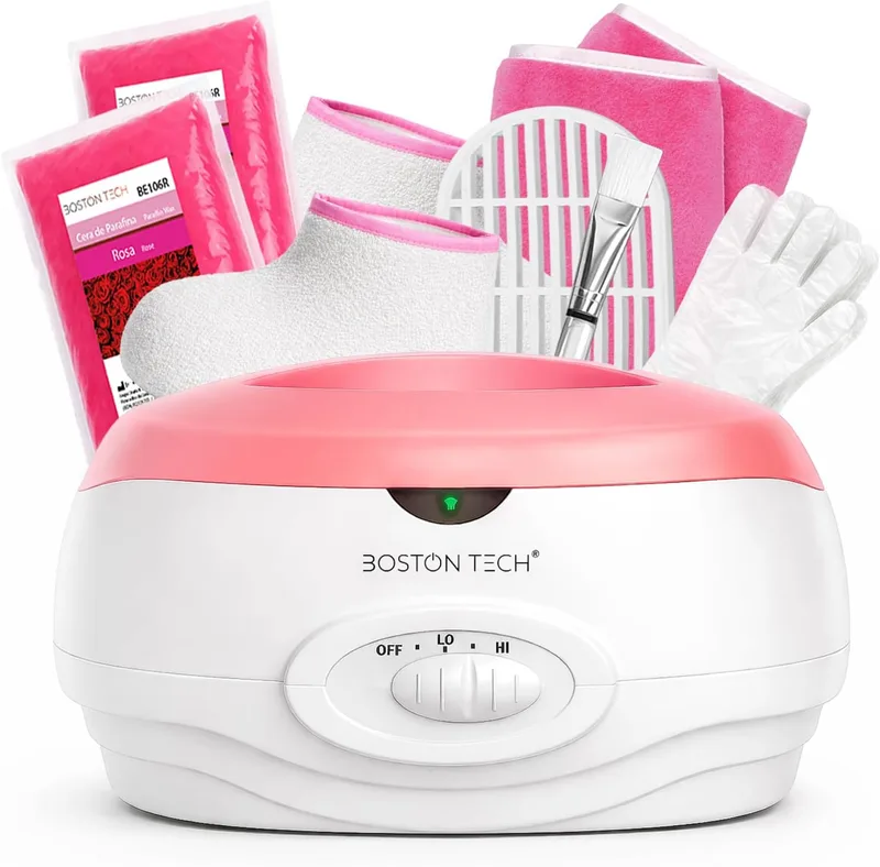 Boston Tech ▫️ ® Banho de Parafina para as Mãos — Máquina de parafina que alivia dores musculares e a artrose. Capacidade de 3 L. Hidrata e revitaliza a sua pele. Inclui acessórios premium para uso pessoal e profissional