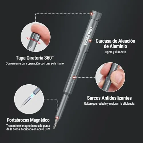 WORKPRO ▫️ Chaves de fendas de precisão 60 em 1, pontas magnéticas CR-V 3