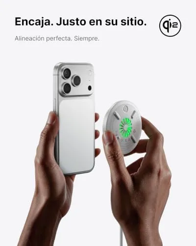 INIU ▫️ Carregador sem fios branco, base de carregamento rápido sem fios de 15 W com certificação Qi2, carregador sem fios para iPhone 16 Pro, 15, 14, 13, 12 Plus, com cabo USB-C e adaptador incluídos 4