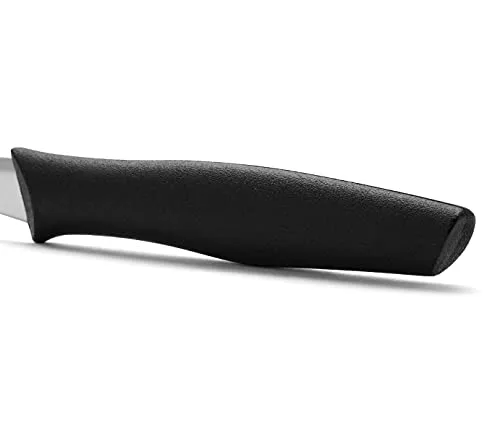 Arcos ▫️ Faca descascadora em aço inoxidável. Faca de cozinha profissional para cortar, descascar e limpar alimentos. Cabo ergonómico em polipropileno e lâmina de 60 mm. Série Nova. Cor preta. (Embalagem de 2) 4