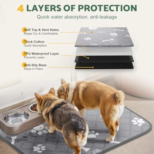 Gimars ▫️ Almofadas de Treino Reutilizáveis para Cães, 2 Unidades, Laváveis, 60x50 cm, Superabsorventes, Antiderrapantes, Impermeáveis, para Cães, Gatos, Coelhos e Porquinhos-da-índia 3
