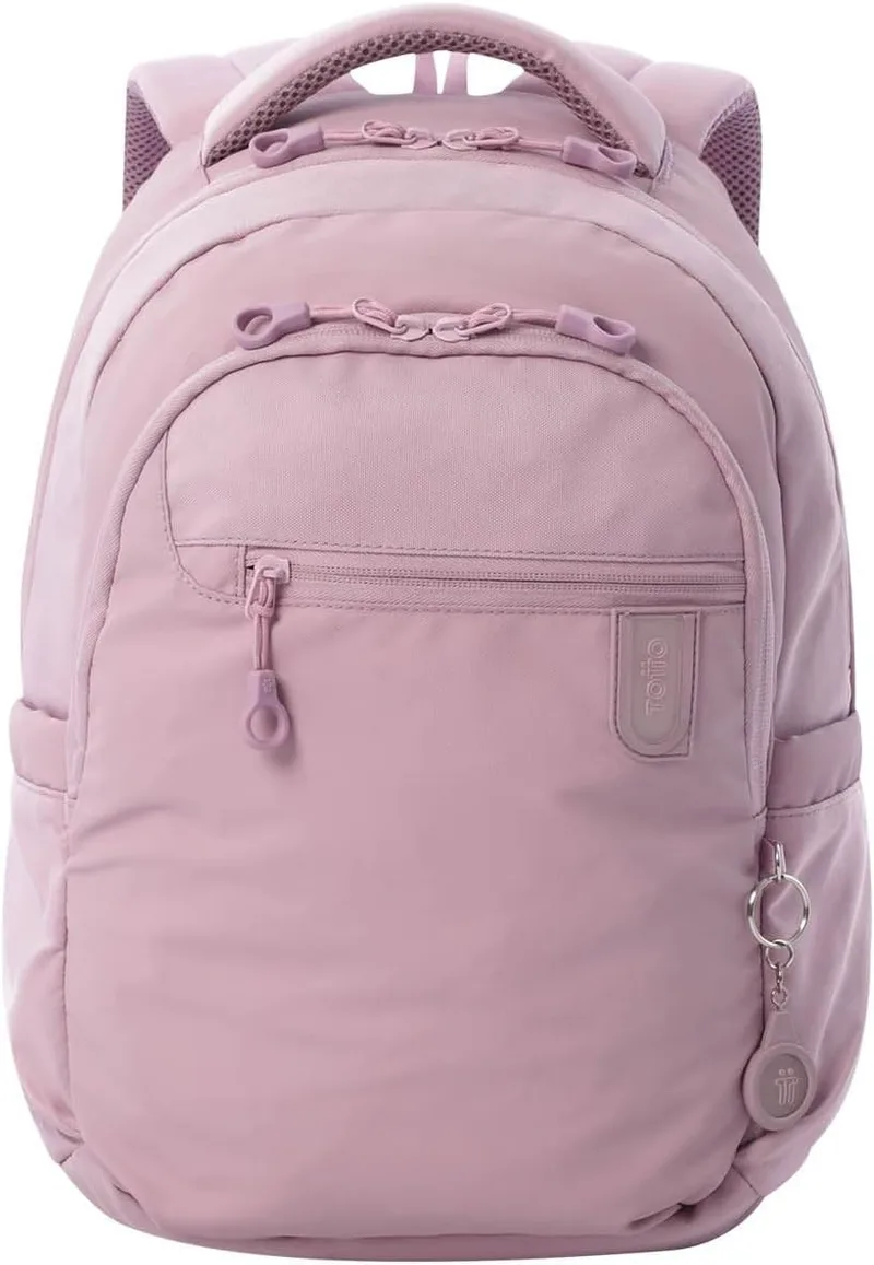 TOTTO ▫️ Mochila para computador portátil de 14 polegadas, modelo Steif Nara, capacidade de 20 L, compartimento para tablet de 10", bolso para garrafa, alça para mala, encosto ergonómico, alças em S, cor Keepsake Lilac