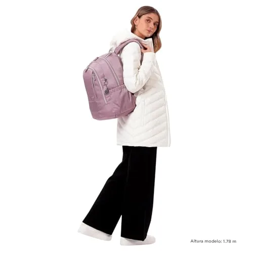 TOTTO ▫️ Mochila para computador portátil de 14 polegadas, modelo Goctal 2.0, mochila para o escritório e para a escola, 3 compartimentos, bolso para garrafa, encosto ergonómico, alças em S confortáveis, cor Keepsake Lilac 2