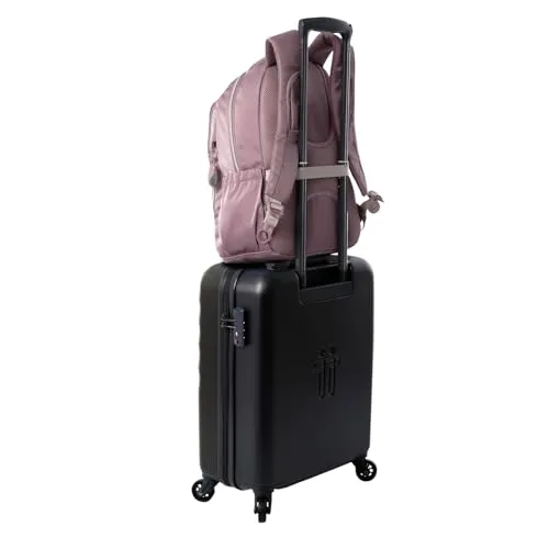TOTTO ▫️ Mochila para computador portátil de 14 polegadas, modelo Goctal 2.0, mochila para o escritório e para a escola, 3 compartimentos, bolso para garrafa, encosto ergonómico, alças em S confortáveis, cor Keepsake Lilac 7