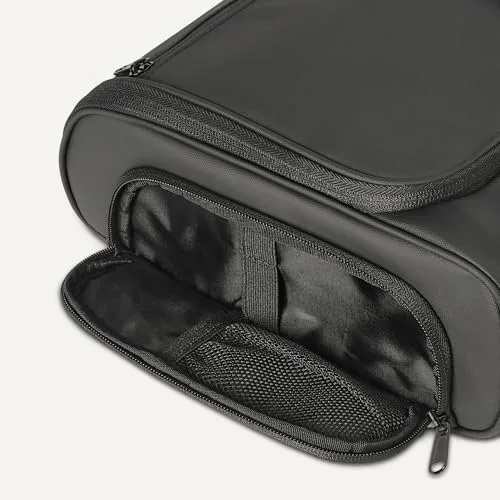 Amazon Essentials ▫️ Bolsa de Viagem com Gancho para Pendurar, Estojo Portátil para Cosméticos, Grande Capacidade, Organizador de Viagem para Artigos de Higiene Pessoal e Cosméticos de Tamanho Normal, 25,4 cm, Preto 3