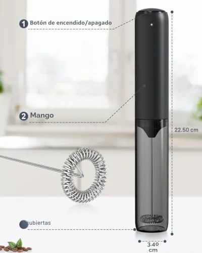 JIMYIU ▫️ Batedor de leite recarregável com tampa, máquina elétrica portátil para preparar café com leite, cappuccino, chocolate quente e café preto 5