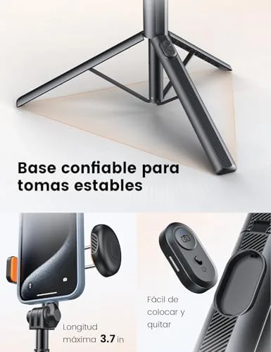 ANXRE ▫️ Tripé para telemóvel de 180 cm com comando à distância, NT79 Monopé para selfies 3