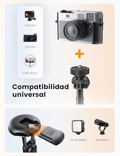 ANXRE ▫️ Tripé para telemóvel de 180 cm com comando à distância, NT79 Monopé para selfies 4