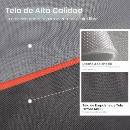 HIGH POINT SPORTS ▫️ Cadeiras dobráveis de campismo até 102 kg, cadeiras dobráveis com suporte para bebidas, conjunto de 2 cadeiras dobráveis com braços cinzentas, cadeira de campismo ultraleve 6