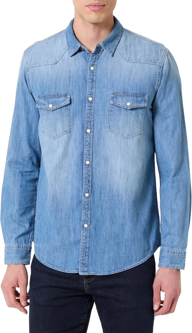 Pepe Jeans ▫️ Camisa de ganga M Regular para homem