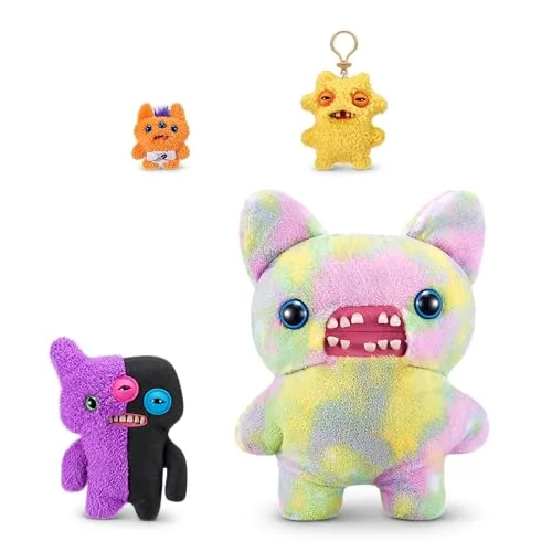 Fuggler ▫️ Misfit Monsters de 23 cm, Série 1 da ZURU (Reekalien - Roxo e Preto), Brinquedo de peluche Funny Ugly Monster 4
