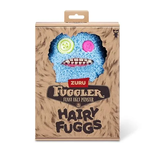 Fuggler ▫️ Hairy Fuggs de 23 cm, Série 1 da ZURU, Brinquedo de peluche «Funny Ugly Monster», 2 unidades (Sasquoosh - Tuft - Bl UE e Screech - Beard - Blonde) 2