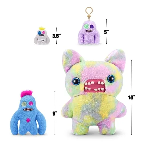 Fuggler ▫️ Hairy Fuggs de 23 cm, Série 1 da ZURU, Brinquedo de peluche «Funny Ugly Monster», 2 unidades (Sasquoosh - Tuft - Bl UE e Screech - Beard - Blonde) 4