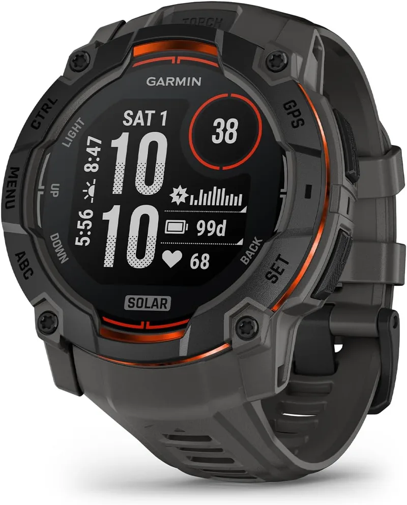 Garmin ▫️ Instinct 3 Solar 50 mm, Relógio Inteligente com GPS, Branco