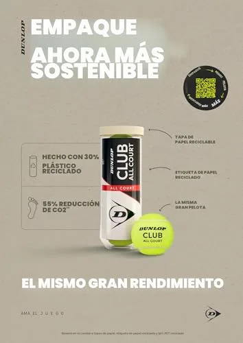 Dunlop Sports ▫️ DUNLOP Bolas de ténis Club All Court 6