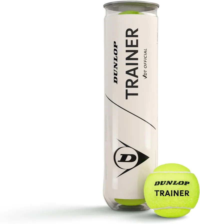 Dunlop Sports ▫️ Dunlop Tennis Ball Trainer, VDT Official, Bola de treino de ténis premium – para campos de areia, superfícies duras e relva (4 bolas)