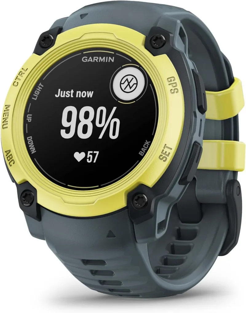 Garmin Instinct E, relógio inteligente com GPS, 40 mm, resistente à água, aplicações desportivas incorporadas, monitorização da saúde, notificações inteligentes, amarelo