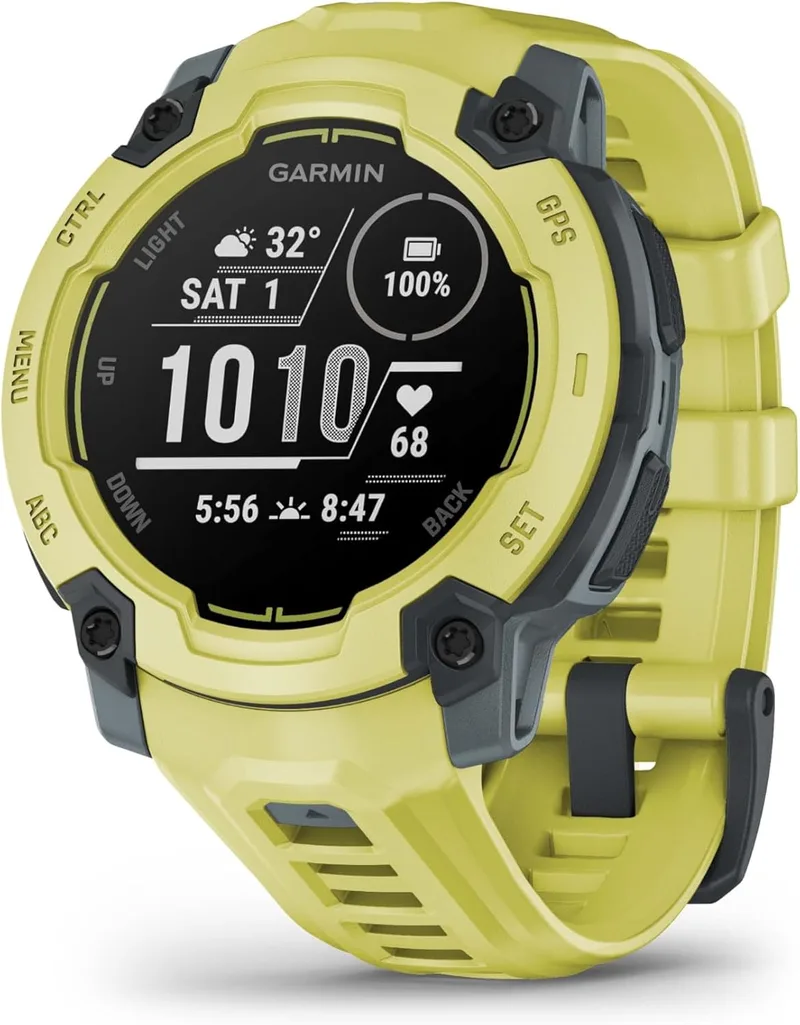 Garmin ▫️ Instinct E, relógio inteligente com GPS, 45 mm, resistente à água, aplicações desportivas incorporadas, monitorização da saúde, notificações inteligentes, amarelo