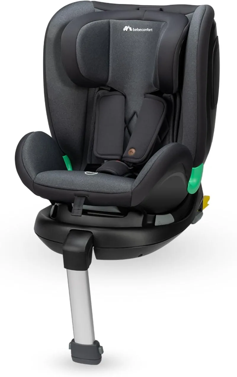 Bebeconfort ▫️ EvolveFix Plus i-Size, Cadeira auto 360, 0-12 Anos, 40-150 cm, Cadeira auto ISOFIX, Apoio de cabeça 10 pos., 4 pos. reclinável, Proteção lateral, Tecidos de alto desempenho, Preto fumado