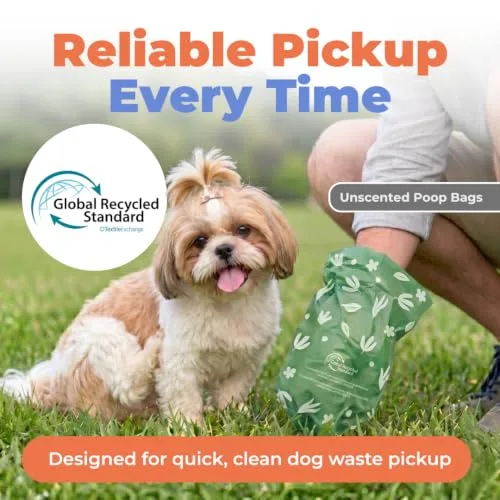 Best Pet Supplies ▫️ Sacos para dejetos de cães, 50% de conteúdo reciclado pós-consumo, sacos de lixo para cães em rolos, compatíveis com todos os suportes para sacos de dejetos de cães 2