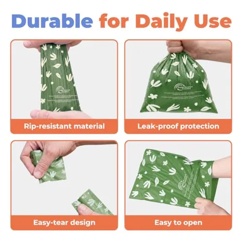 Best Pet Supplies ▫️ Sacos para dejetos de cães, 50% de conteúdo reciclado pós-consumo, sacos de lixo para cães em rolos, compatíveis com todos os suportes para sacos de dejetos de cães 4