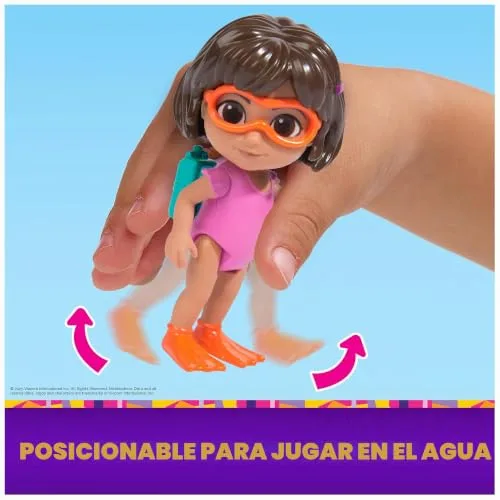 DORA ▫️ A EXPLORADORA - Conjunto de Aventura Aquática e do Botas: 2 bonecos articulados + flutuador de brinquedo - 6073670 - Brinquedos para meninas a partir dos 3 anos - Presente para meninas a partir dos 3 anos - Brincadeiras infantis 5
