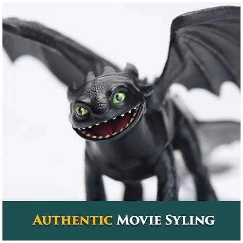Dreamworks Dragons ▫️ Figura do Dragão Desdentado de «Como Treinar o Teu Dragão», com asas móveis, figura articulada de 23 cm «Fúria Noturna» - Brinquedos para crianças a partir dos 4 anos - Presente para crianças a partir dos 4 anos 4
