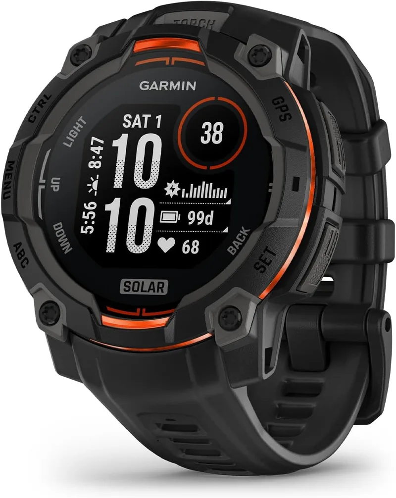 Garmin ▫️ Instinct 3 Solar, Relógio Inteligente com GPS, Preto | Carregamento solar, GPS, monitorização da saúde, lanterna LED e até 28 dias de autonomia