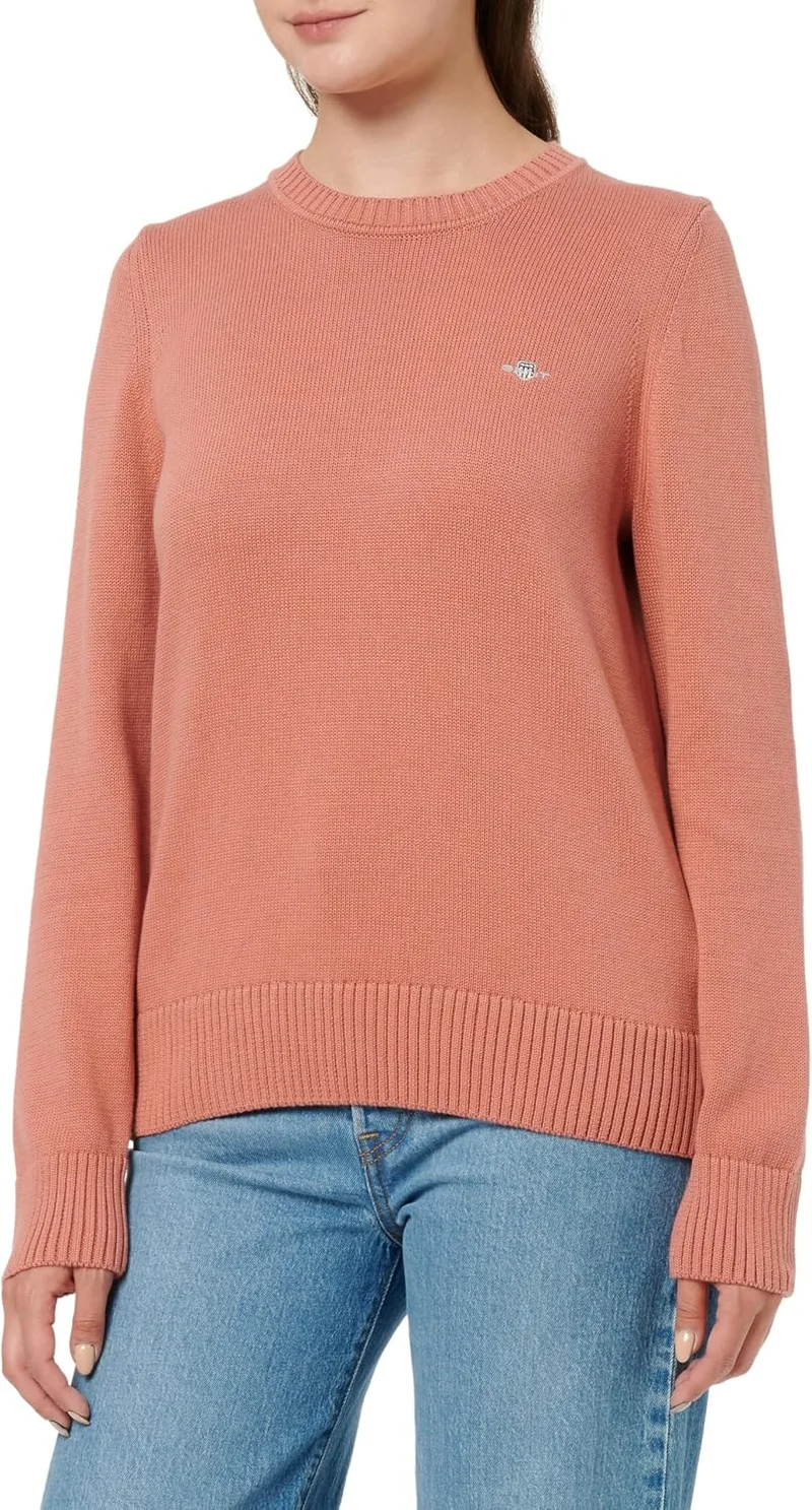 GANT ▫️ Classic Cotton C-Neck Suter Pulver para mulher