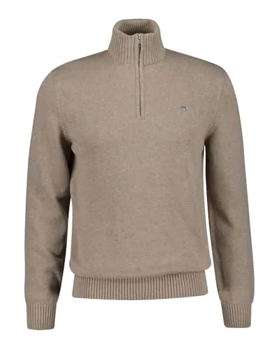 GANT ▫️ Camisola de algodão com textura e fecho de correr médio para homem 3