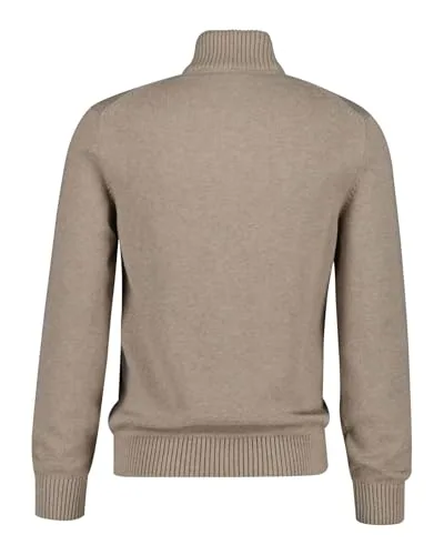 GANT ▫️ Camisola de algodão com textura e fecho de correr médio para homem 4