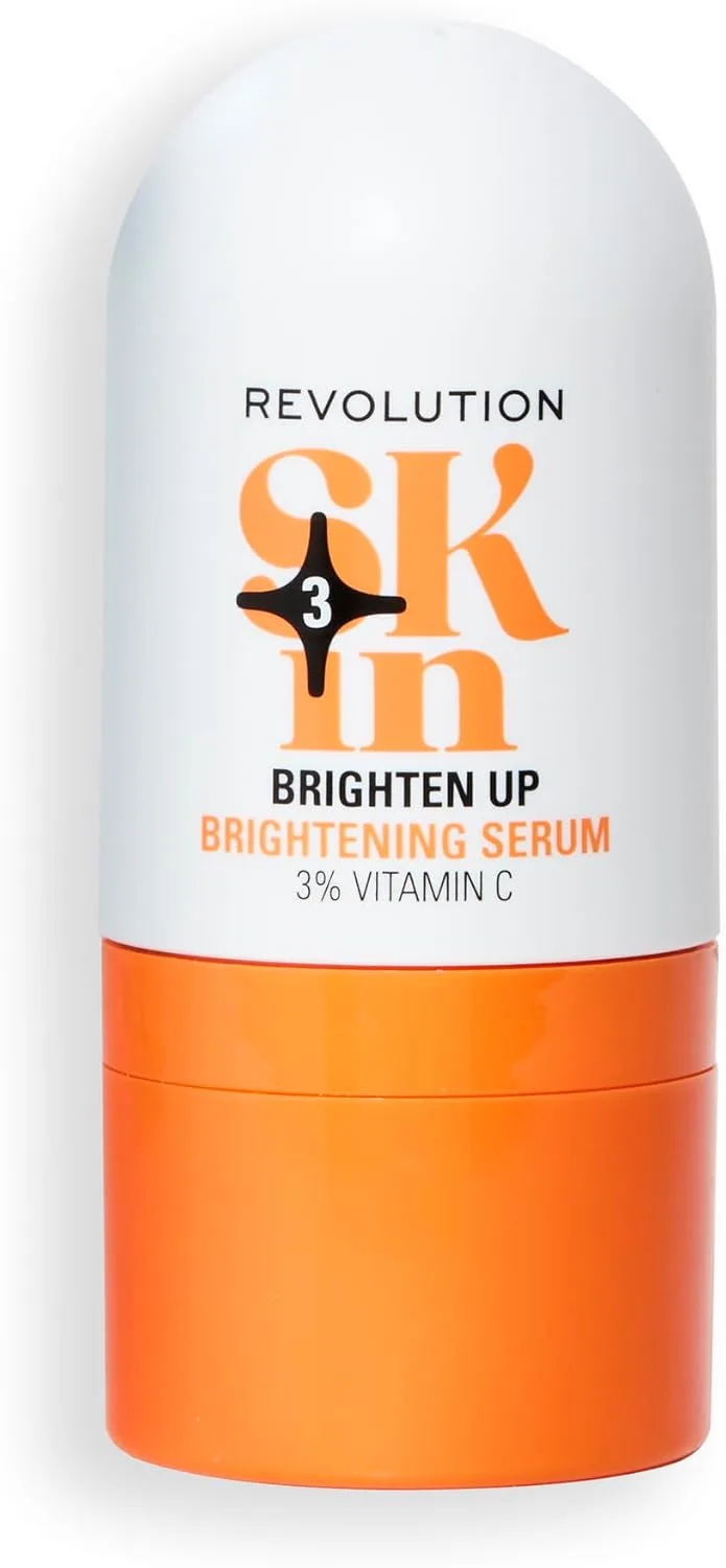 Revolution Skincare London ▫️ Revolution SKin, Brighten Up Brightening Serum, soro facial iluminador com vitamina C, ilumina e dá energia à pele, vegan e sem crueldade, 30ml