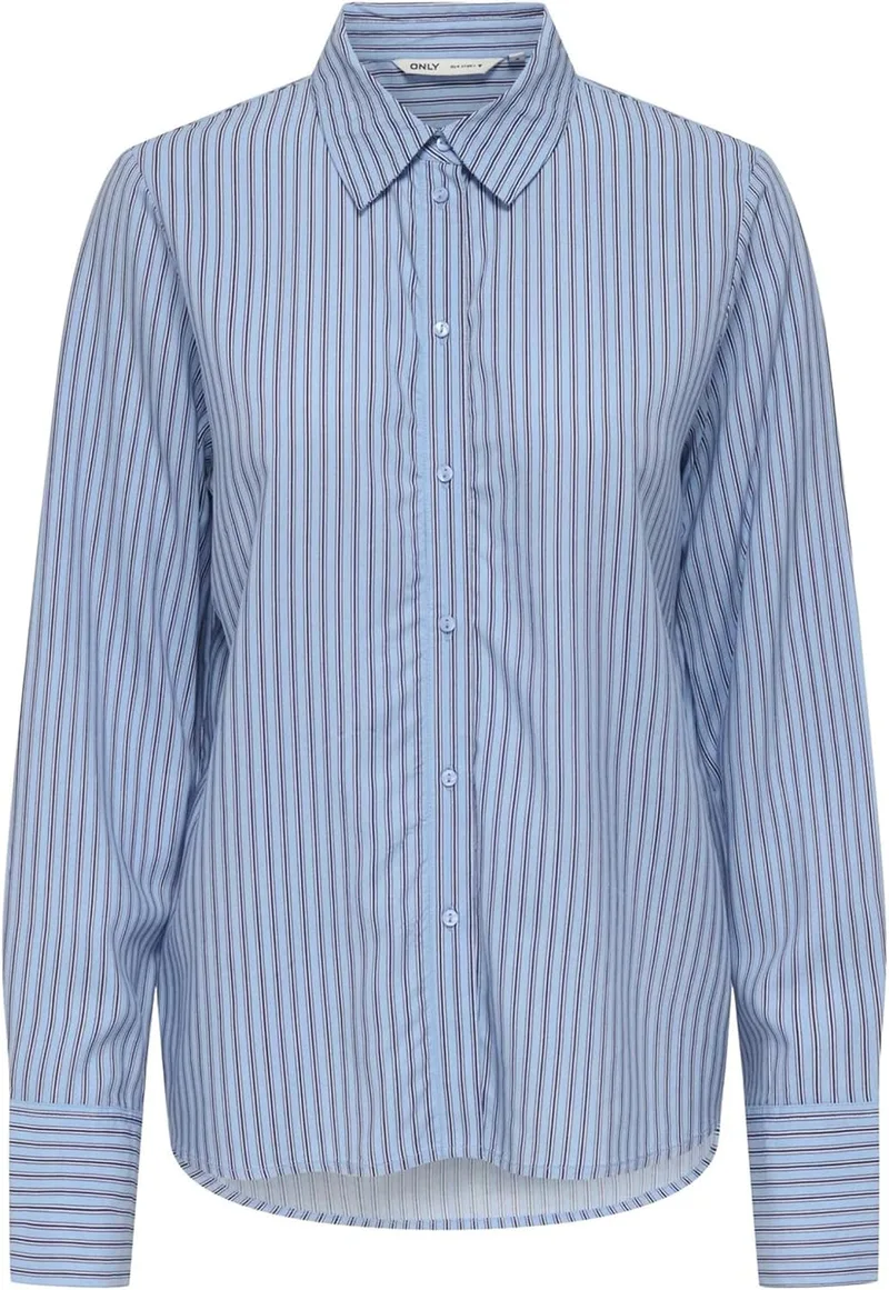 ONLY ▫️ T-Shirt Onlberit Life L/S WVN, Blue Bell, M