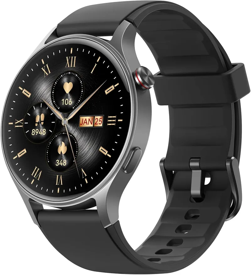 aeac ▫️ Smartwatch Mulher Homem, Ecrã AMOLED de 1,32", Smartwatch Mulher com Chamadas, Função de Visualização Sempre Ligada, Monitor de Frequência Cardíaca 24H, SpO2, Monitor de Sono, Mais de 110 Modos Desportivos, Pedómetro para Android iOS