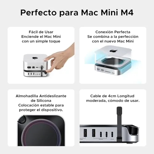 UGREEN ▫️ Estação de acoplamento e hub USB-C com suporte para Mac Mini M4 e M4 Pro 6