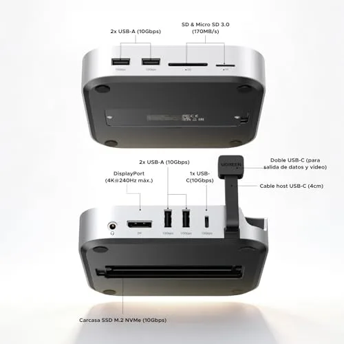 UGREEN ▫️ Estação de acoplamento e hub USB-C com suporte para Mac Mini M4 e M4 Pro 2