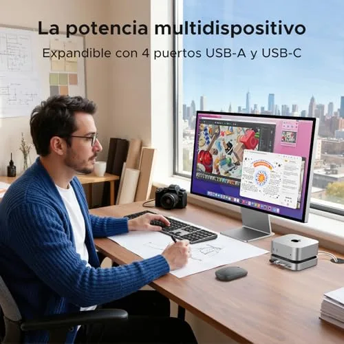 UGREEN ▫️ Estação de acoplamento e hub USB-C com suporte para Mac Mini M4 e M4 Pro 6